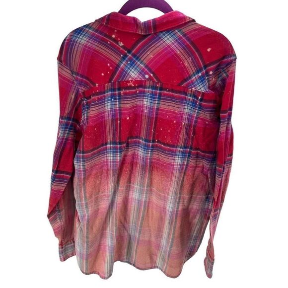 Orvis Womens Button Down Shirt Stretch Long Sleeve Plaid Pocket Red Size XL - Picture 2 of 12
